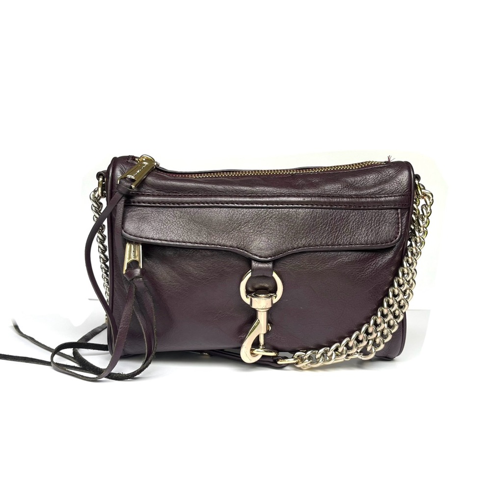 Rebecca Minkoff | 
Burgundy Leather | Chunky Chain |  Crossbody Bag
